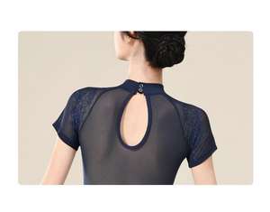 Justaucorps de danse pour <span class=keywords><strong>femme</strong></span> Yimeijia <span class=keywords><strong>pas</strong></span> <span class=keywords><strong>cher</strong></span>, <span class=keywords><strong>tutu</strong></span> dos nu simple en spandex/polyester pour la gymnastique et le yoga - Product Image 4