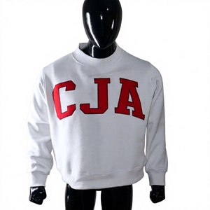 Sudadera con Capucha CJA WHITE 100% Algodón, Sudadera Oversize con Cuello Alto para Mujer, Sudadera de Felpa de Algodón, Ropa Urbana Personalizada - Product Image 1