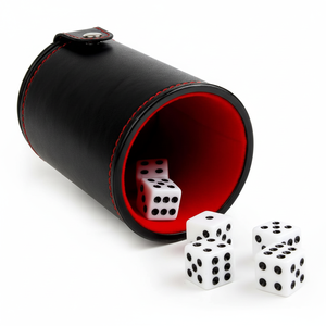 Vaso para mezclar dados, vaso de dados de cuero y bandeja para dados - Product Image 1