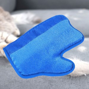 Gants anti-poils pour chat bleus, brosse de toilettage double face pour le nettoyage des poils de chat, réduction des charges statiques - Product Image 3