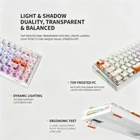 Clavier de jeu mécanique AULA F68 RX à interrupteurs magnétiques, filaire, 0001mm RT, taux de balayage 8K 256K, échangeables à chaud, 68 touches réglables pour PC