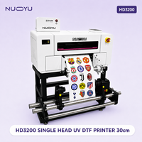 Imprimante UV DTF HD3200 à tête unique pour effets 3D, machine de transfert de film TPU rouleau à rouleau de 30 cm pour l'industrie du vêtement