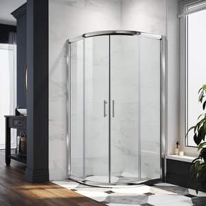 <span class=keywords><strong>Cabine</strong></span> de <span class=keywords><strong>douche</strong></span> d'angle à 4 panneaux, ronde et coulissante pour salle de bain - Product Image 1