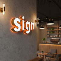 Lettres en relief 3D personnalisées avec éclairage LED, indice d'étanchéité IP65, enseignes murales éclairées par LED pour entreprises, magasins, bureaux, décoration de la maison