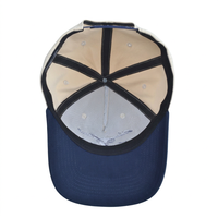 Casquette de baseball unisexe blanche sportive en jean à 5 panneaux avec logo personnalisé brodé et impression en relief, ajustable, de haute qualité
