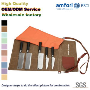 Sac de cuisine professionnel avec logo personnalisé, en toile cirée résistante, porte-couteaux, pochette à outils imperméable, sac à couteaux de chef portable - Product Image 1
