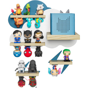 Collectible Figurine Storage Rack 4 Layers <b>Wall</b> Mounted Display Shelf For Study Bedroom Living Room - Product Image 5