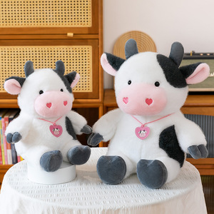Jouets en peluche vache <span class=keywords><strong>de</strong></span> la ferme, <span class=keywords><strong>animaux</strong></span> <span class=keywords><strong>de</strong></span> lait mignons <span class=keywords><strong>de</strong></span> dessin animé, vente en gros, décoration <span class=keywords><strong>de</strong></span> la maison, cadeaux pour enfants - Product Image 3