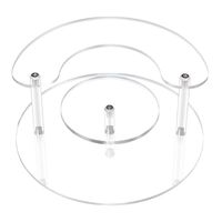 Présentoir à parfums en acrylique, boîte de rangement pour cosmétiques, support de bureau à niveaux, présentoir décoratif en plastique acrylique pour rouges à lèvres et maquillage