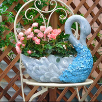 Petit Cygne Animal Moule En Silicone Pour Pots De Plantes En Béton Sculpture Pot De Fleur Moules Ciment Pour Pot De Fleur De Jardin Faisant Moulage