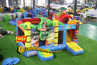 Grand trampoline gonflable extérieur en PVC de qualité commerciale avec toboggan, location de fête directe d'usine gonflable de haute qualité pour enfants