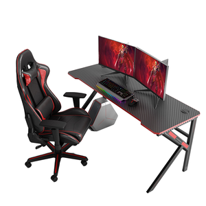 Venta al por mayor de luces LED para juegos PC mesa de escritorio extensible de metal para ordenador mesa de carreras para jugadores Mesa - Product Image 1