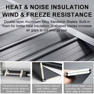 Véranda utilisée comme serre, bloque la lumière du soleil et offre de l'intimité, idéale pour patio, balcon et porche, toit rétractable motorisé - Product Image 3