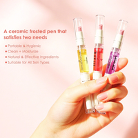 SAGALAGA Stylo poussoir à huile pour cuticules 2 en 1, parfum fruité, huile de traitement des cuticules, produit de soin des cuticules pour salon de manucure, vente en gros