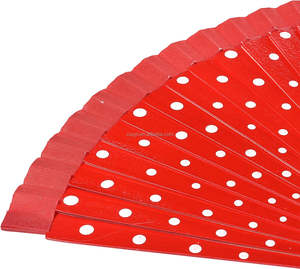 <span class=keywords><strong>Abanico</strong></span> de Mano Español Flamenco FAREA con <span class=keywords><strong>Lunares</strong></span> Rojos de 8 Pulgadas (21 cm) Hecho de Madera, Pintado por Ambos Lados, Abanicos Españoles <span class=keywords><strong>Lunares</strong></span> con Puntos Negros - Product Image 6