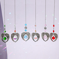 Meilleures ventes : Pendentif attrape-soleil en forme de boule avec ailes d'ange et cristaux de diamant, carillon éolien pour décoration de voiture et de maison pour Noël