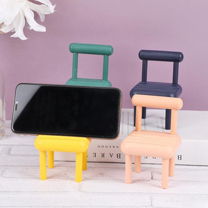 Mini Chair Phone Stand Desk Ornament Portable Plastic Cartoon Style Desktop Holder - Product Image 3