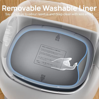 Litière pour chat automatique à double capteur de sécurité, auto-nettoyante, grande capacité, en plastique, contrôle par application inclus, anti-odeurs – Meilleure vente