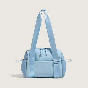 I-0661 Wholesale Modern Custom Logo Unisex <b>Large</b> Gym Tote Bag Outdoor Nylon with Polyester Lining Eco-Friendly Adjustable Strap - Product Image 3