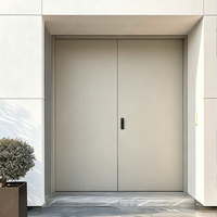 Porte d'entrée double pivotante extérieure de luxe en aluminium américain, porte d'entrée sécurisée blanche, porte de sécurité en acier pour Villxilie