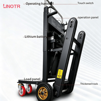 Chariot d'escalier électrique pliable en acier à quatre roues avec capacité de charge de 400 kg, modèle LP-400, garantie 1 an