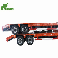 Semi-remorque modulaire à plateau bas 2Line 80T avec système de levage et de direction hydraulique à suspension pneumatique