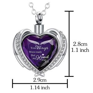 Yeni tasarım <span class=keywords><strong>Pet</strong></span> anıt hediye | Çok renkli kristal kalp kremasyon kolye | Günlük hatırlama için güvenli kül saklama kabı - Product Image 3
