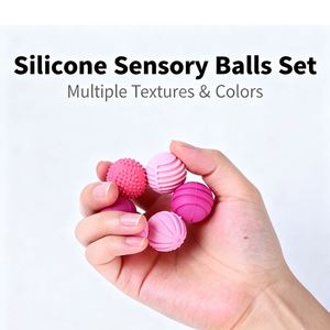 Balle sensorielle magnétique en silicone anti-stress, silencieuse et texturée, pour TDAH - Product Image 4