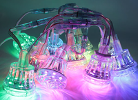 Lumière de Noël permanente 60 mm 18 LED Cabochon WS2811 UCS2903 UCS2904 UCS8904 Rgb Rgbw LED Pixel Point Light pour événements en extérieur