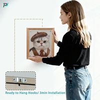 Décoration murale 3D personnalisée de luxe, moderne, peinte à la main, peinture acrylique à 6 couches d'animaux, images encadrées, décorations murales.