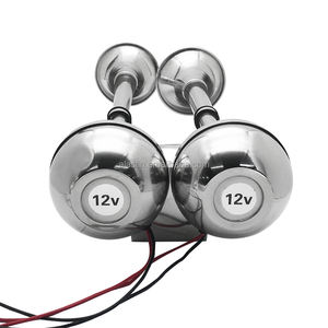 Corne électrique de bateau d'acier inoxydable d'équipement marin 12V 24V double trompettes simples - Product Image 3