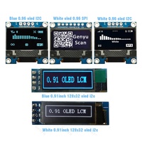 Ssd1306 Ssd1315 128X32 128X64 Spi I2C Mini panneau d'écran OLED 1.54 2.23 2.42 0.91 "0.96" 1.3 "Modules d'affichage Oled