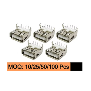 Connecteur femelle de type A à 4 broches pour montage sur circuit imprimé, port d'interface USB haute précision, connecteur de charge durable à souder - Product Image 2