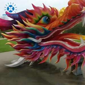 Anpu Lighting - Linterna Gigante con Motivo <span class=keywords><strong>de</strong></span> Cabeza <span class=keywords><strong>de</strong></span> Dragón Chino Colorido, Luz Decorativa <span class=keywords><strong>para</strong></span> Exteriores, Impermeable, <span class=keywords><strong>para</strong></span> Paisajes, Navidad, Halloween y Festivales - Product Image 1