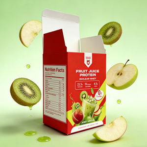 Cajas de Embalaje de Alimentos Personalizadas con Pantalla Impermeable, Caja de Papel Plegable para Proteína de Suero Laminada con Brillo - Product Image 2