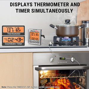ThermoPro TP16U Thermomètre numérique pour la cuisson de la viande avec thermocouple, mode <span class=keywords><strong>minuteur</strong></span> intelligent et rétroéclairage - Product Image 3