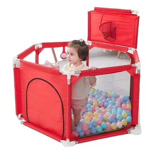 Corral Plegable Hexagonal Grande Centro de Actividades para Niños Pequeños Cerca de Seguridad Portátil de Plástico para Bebés - Product Image 1