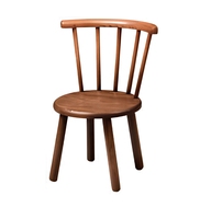 Chaises de salle à manger Windsor classiques en bois massif écologique en bois de caoutchouc avec dossier incurvé pour enfants, pour cafés, restaurants ou salons