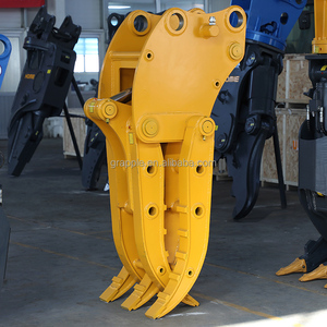 <span class=keywords><strong>Mini</strong></span>-excavatrice équipée d'une griffe hydraulique <span class=keywords><strong>fixe</strong></span> en acier pour la manutention du bois et de la pierre - Product Image 1