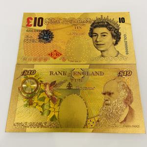 英国10英镑纪念币24K镀金箔纸币收藏品礼品批发 - Product Image 3