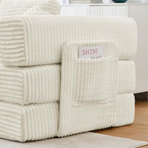 <span class=keywords><strong>Divano</strong></span> <span class=keywords><strong>Letto</strong></span> Pieghevole Moderno 4-in-1 in Corduroy, Senza Montaggio, Divanetto Trasformabile, <span class=keywords><strong>Divano</strong></span> da Terra, Futon - Product Image 6