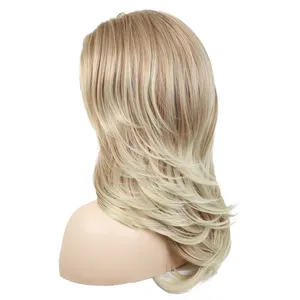 Wholesale price Women's natural straight silver gray wigs in various colors Fashion parties use synthetic wigs