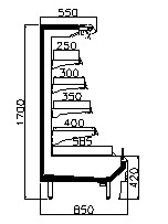 Từ xa hẹp bán multideck duy nhất-nhiệt độ làm mát không khí Máy làm lạnh-mở sữa/trái cây trường hợp cho siêu thị - Product Image 3