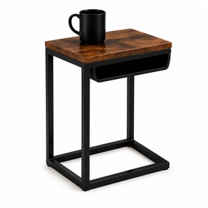 Modern C <b>Side</b> <b>Table</b> with Compact Design for <b>Sofa</b> Living Room Bedroom Office and Space Saving Home Furniture - Product Image 1