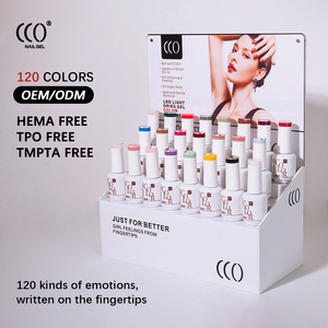 CCO 120 Farben OEM/ODM UV-Gel Nagellack Ungiftig Langanhaltend Für Professionelle Anwendung 15ml Flasche mit Goldprägung Logo - Product Image 1