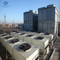 Condenseur de réfrigération horizontal à refroidissement par air à décharge latérale pour chambre froide d'abattoir de volailles