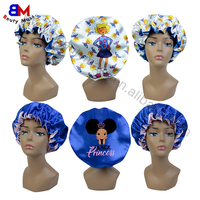 Bonnet en Satin Double Soie Doublure Satin, Le Plus Vendu, Réversible avec Logo Personnalisé, pour Cheveux, Bonnet de Nuit en Satin