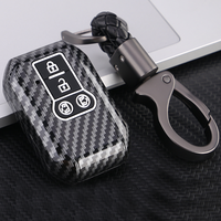 Housse de clé de voiture en ABS avec motif en fibre de carbone, coque de clé intelligente pour SX4 Swift Grand Vitara Liana Jimny Samurai pour Suzuki