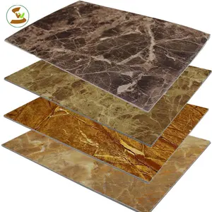 Decorative Pvc Sheet Waterproof 4*8ft High Quality Flexible Pvc Marble Sheet For Interior Decoration