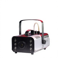 Machine à fumée portable 1200W, générateur de fumée avec 6 LED RGB, télécommande, boîtier métallique pour fêtes, scènes, mariages